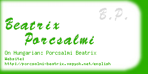 beatrix porcsalmi business card